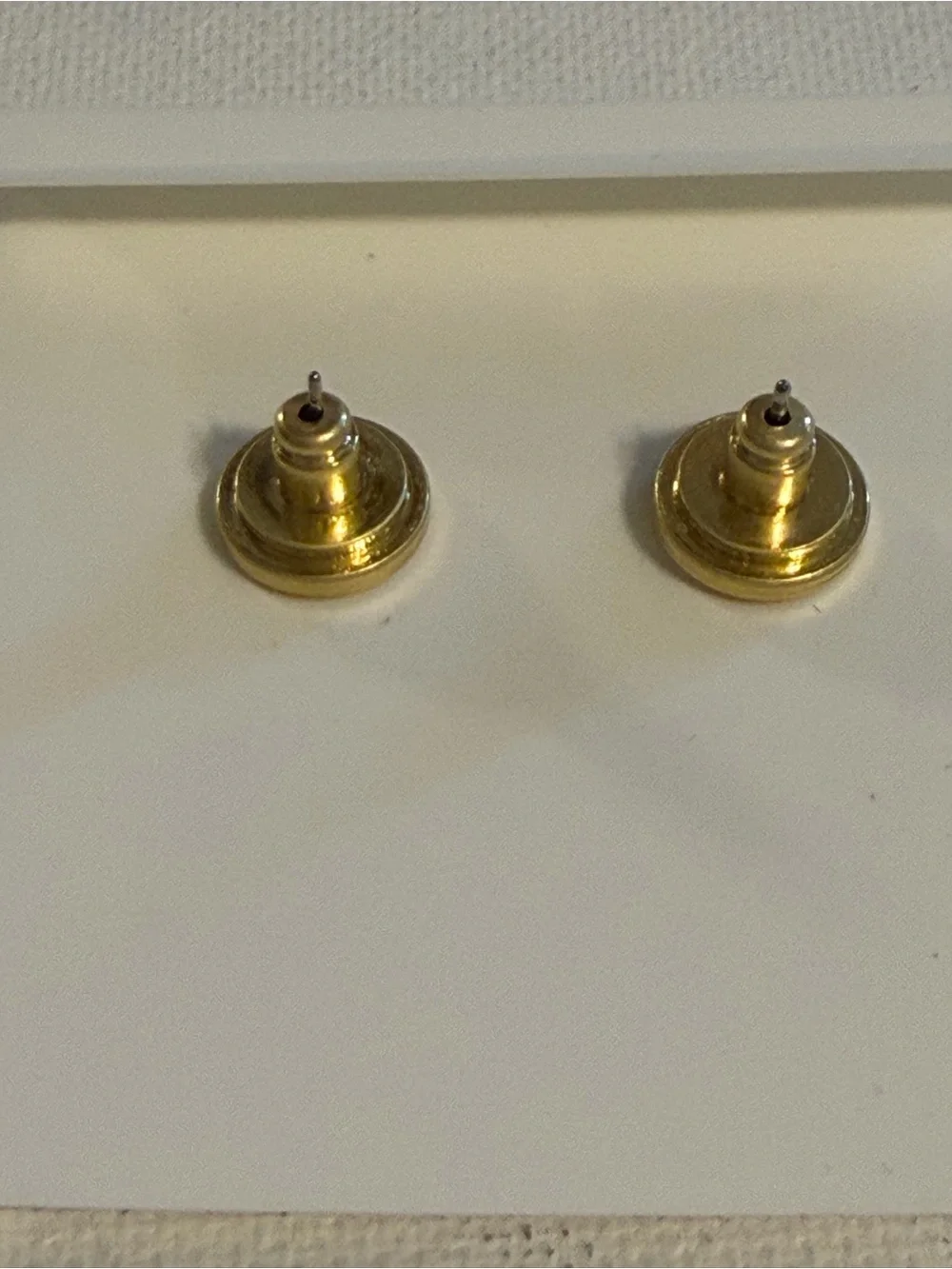 Tory Burch Gold Coin Drop Earrings Mother of Pearl Logo Medallion